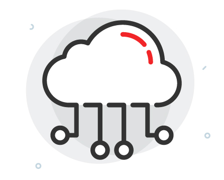 cloud hosting infrastructure icon