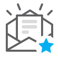 open email icon with star